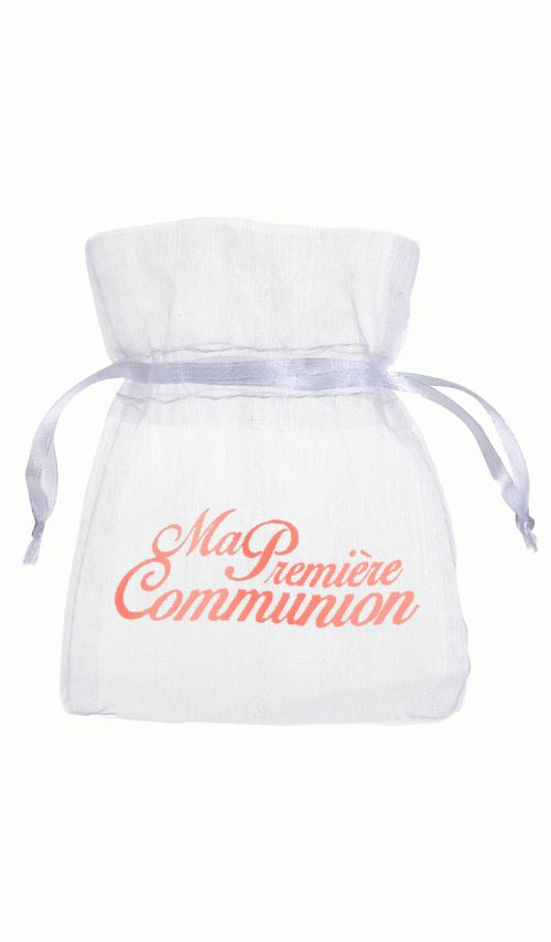 Sachets A Dragées Cérémonie Corail - Ma Première Communion x 6