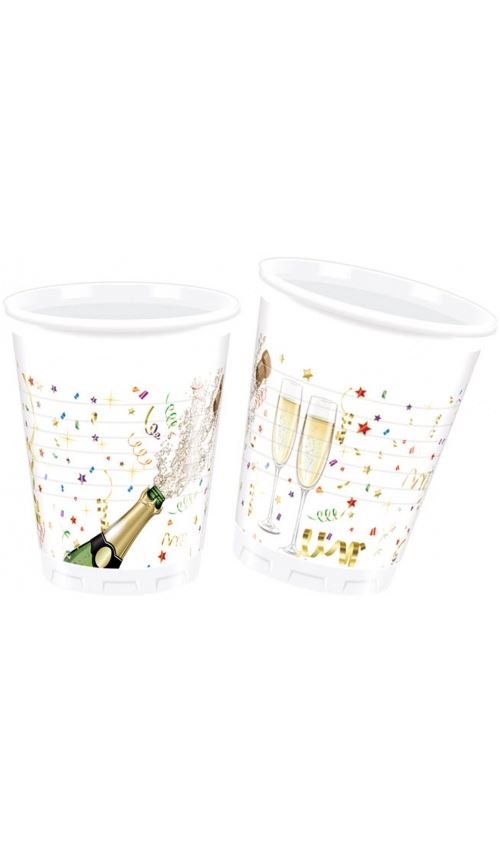 Décoration de Table : Gobelets Bonne Année x8