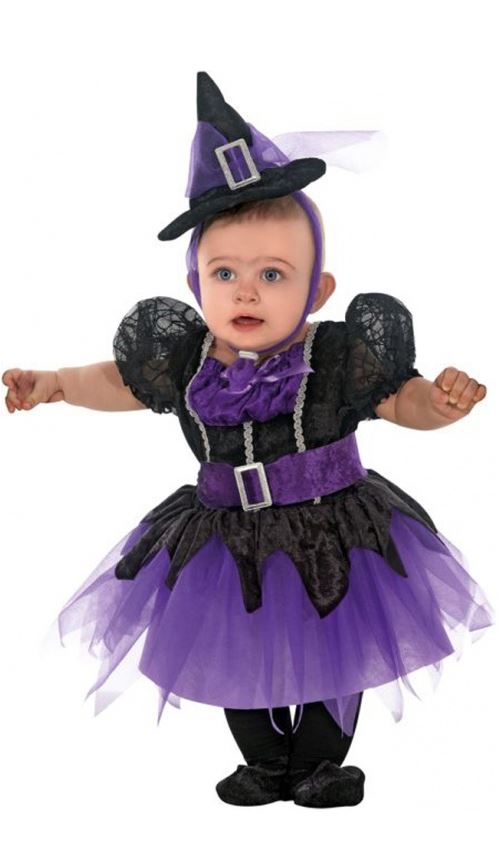 Déguisement Petite Sorcière Violette Taille : 2/3 ans (86 à 94 cm)
