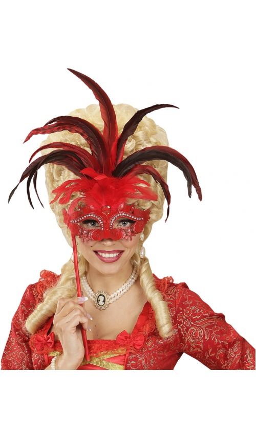 Loup Papillon Plumes Rouges - Tige Rouge
