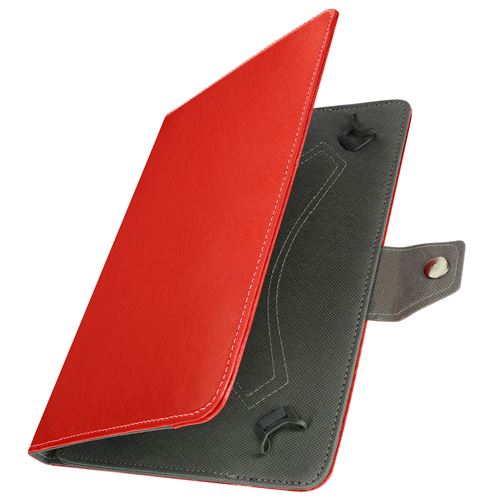 Housse pour Tablette 10 Pouces Universelle Effet Cuir Vieilli Support Vidéo Avizar Rouge