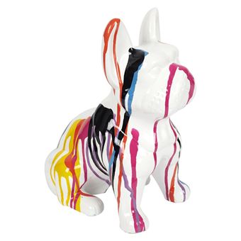 Statue Bulldog en Céramique Multicolore Brillant H30cm - STOKY - ALTOBUY - 1
