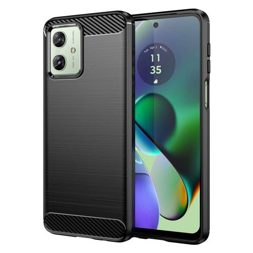 Coque pour Motorola Moto G54 5G - housse etui silicone gel carbone + verre trempe - NOIR - htdmobiles