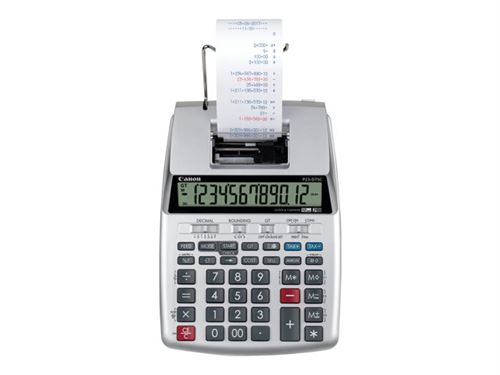 Canon P23-DTSC II - Calculatrice avec imprimante - LCD - 12 chiffres - pile - argent métallique
