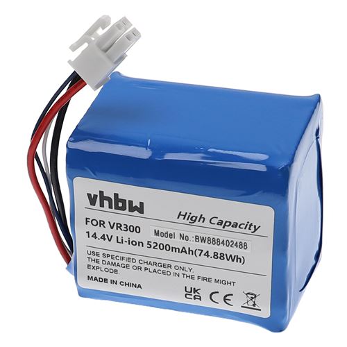 Vhbw Batterie compatible avec Vorwerk Kobold VR200 aspirateur (5200mAh, 14,4V, Li-ion)