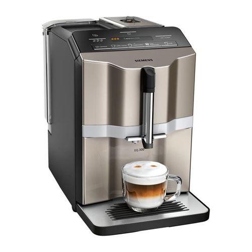 Siemens EQ.300 TI353204RW - Machine à café automatique avec buse vapeur Cappuccino - 15 bar - beige
