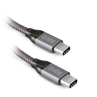 Câble données & recharge USB-C - USB-C 100W avec lecture vidéo-SBS