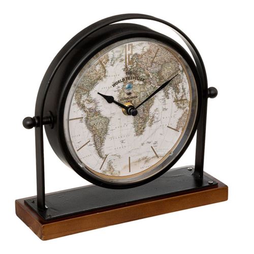 ATMOSPHERA - Horloge à Poser Flavia - Vintage - Noir - 21cm - Image 3