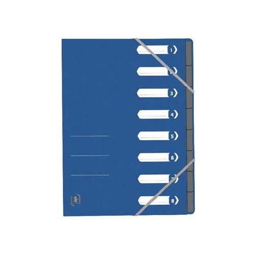 Non Communiqué Bleu Oxford Trieur Top File+, A4, 8 Compartiments,