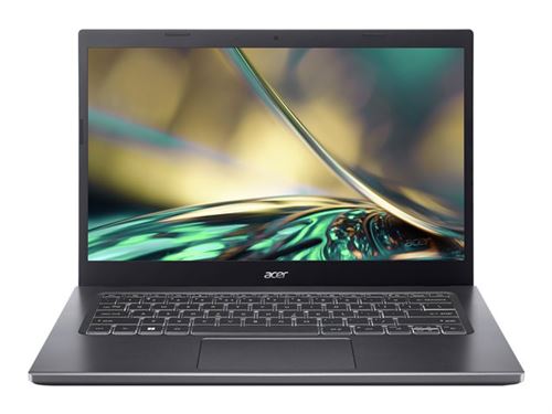 Acer Aspire 5 A514-55 - Intel Core i7 - 1255U / jusqu'à 4.7 GHz - Win 11 Home - Carte graphique Intel Iris Xe - 16 Go RAM - 512 Go SSD - 14" IPS 1920 x 1080 (Full HD) - Gigabit Ethernet - Wi-Fi 6E - or brume - clavier : Français