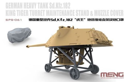 German Heavy Tank Sd.kfz.182 King Tiger Turret Maintenance Stand&muzzle Cover(resin- 1:35e - Meng-model