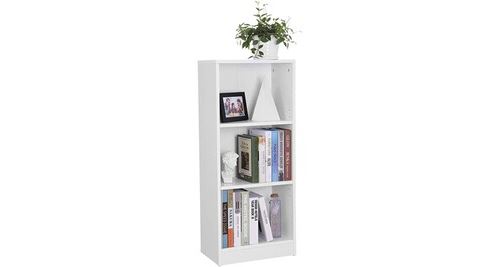 Bibliothèque de nancy avec 3 étagères - meuble avec étagères réglables - 40 x 24 x 93 cm