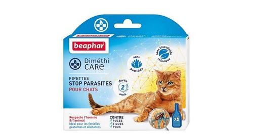 Diméthi care - pipettes stop parasites pour chats