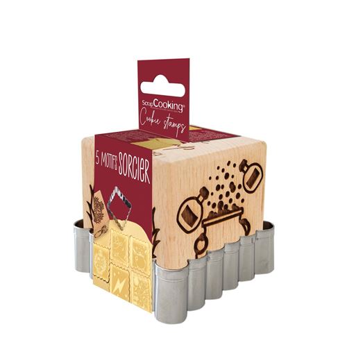 Non Communiqué Multicolore Tampon Bois Pour Biscuits - Sorcier