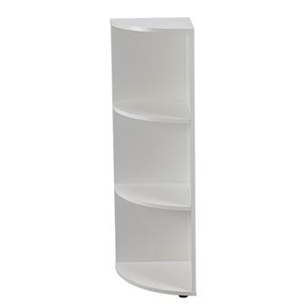 Étagère Pivotante Blanche - 4 étagères, Tourne à 360°, Dimensions 35x142 Cm - Idéale Bureau