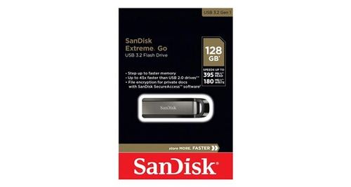 Sandisk Noir Extreme Go Lecteur Usb Flash 128 Go Usb Type-A 3.2 Gen 1 (3.1 Gen 1) Acier Inoxydable - Neuf - Image 3