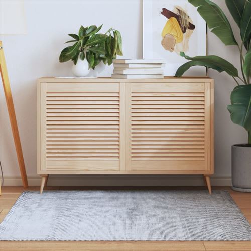 vidaXL Portes à persiennes 2 pcs Bois de pin massif 61,5x59,4 cm