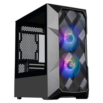 Cooler Master MasterBox TD300 MESH - Tour - micro ATX - panneau latéral fenêtré (verre trempé) - pas d'alimentation (ATX) - noir - USB/Audio - 1