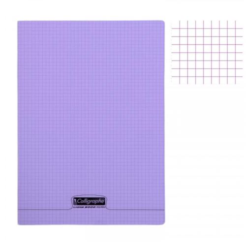  Cahier - A4 (21x29,7cm) - Petits carreaux - 96 pages - Polypro - Violet 