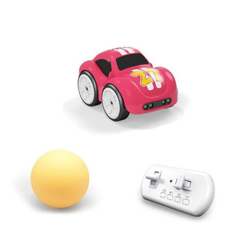 Voiture Telecommandé Intelligente Batterie Rechargeable 5 Modes RC Mini Jouet Cartoon Voiture Radiocommandee avec Musique Cadeau pour Bébé Enfant Garçon Fille Rose