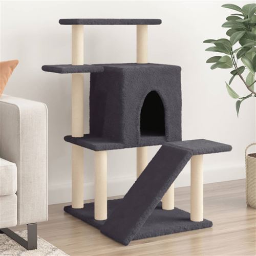 Comparer les prix de vidaXL Arbre à chat avec griffoirs en sisal gris foncé 97 cm