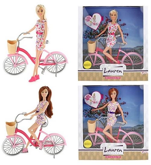 Toi Toys - Poupée mannequin Lauren et son vélo - Modèle aléatoire