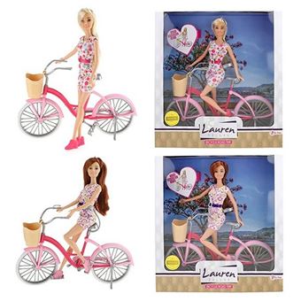 Toi Toys - Poupée mannequin Lauren et son vélo - Modèle aléatoire - 1
