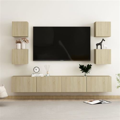 Non Communiqué Brun Vidaxl Ensemble De Meubles Tv 6 Pcs Chêne Sonoma Bois D'ingénierie3078978