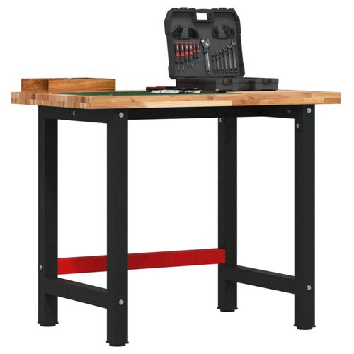 Non Communiqué Bois Vidaxl Établi 100X60x83 Cm Massif D'acacia Rectangulaire, Table De Travail, Poste De Travail, Table De Travail En Établi En