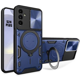Coque pour Samsung Galaxy S24 Plus (S24+) - Protection avec Couvercle Caméra - Bleu Marine - BOOLING - 1
