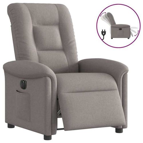 VIDAXL - Fauteuil de relaxation électrique - Inclinable - Taupe - Image 2