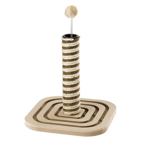 Meilleurs prix pour Ferplast Griffoir à Colonne pour Chats PA 4001 en Sisal avec Socle en bois, balles incluses