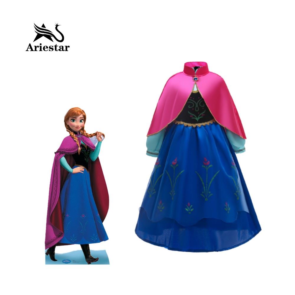 Robe Princesse Lumineuse LED Pour Fille – Costume Anna Reine Des Neiges Déguisement Avec Accessoires (couronne, Baguette, Gants, Collier, Boucles) – Idéal Halloween, Anniversaire, Noël