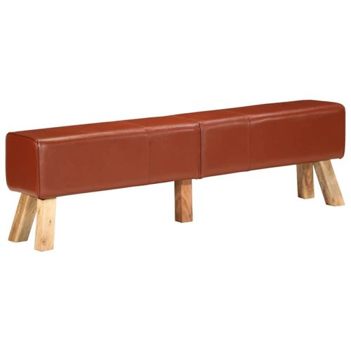 Non Communiqué Marron Banc De Gymnastique 160 Cm Cuir Véritable