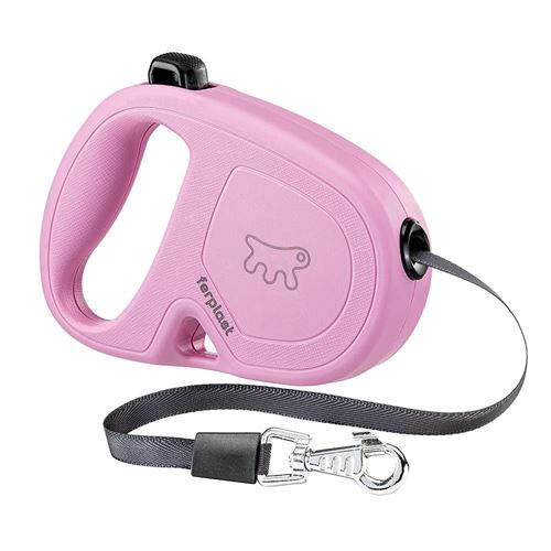 Comparer les prix de Ferplast Laisse Rétractable pour Chiens de Taille Moyenne FLIPPY ONE TAPE S, Sangle Extensible 4 m, max 15 kg, Rose Rose