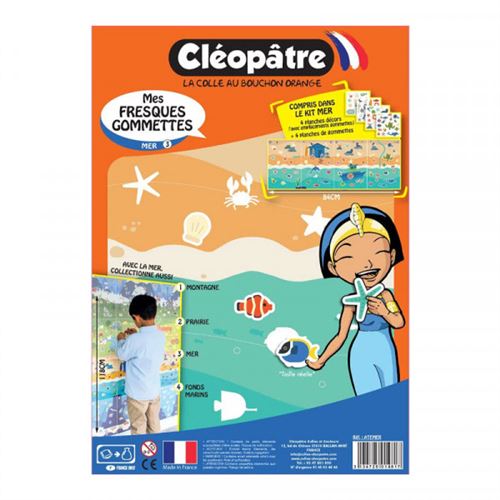 Gommettes - atelier fresque mer - Cléopâtre