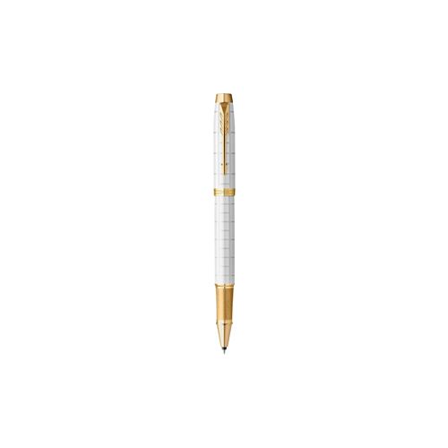 Non Communiqué Blanc Parker Im Premium Stylo Roller, Perle, Recharge Noire Pointe Fine, Coffret Cadeau