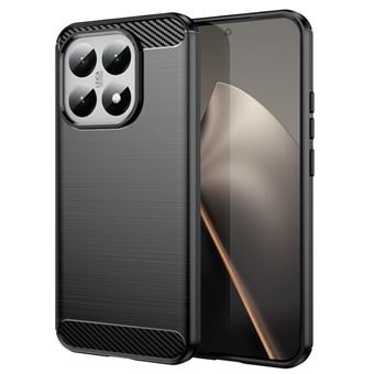 Coque pour Xiaomi 15T 5G - housse etui silicone gel carbone + verre trempe - NOIR - htdmobiles - 1