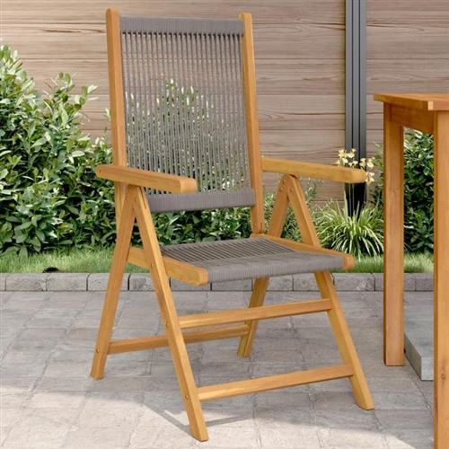 Vidaxl Gris Chaises De Jardin Avec Coussins - Image 3