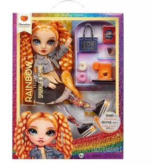 Sparkle & Shine - Poupée mannequin de 27cm - Orange - Jambes avec liquide pailletés - Des 4ans - 1