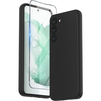 Coque Noir pour Samsung Galaxy S23 (6,1) et Verre Trempé Film Protection Ecran Little Boutik® - 1