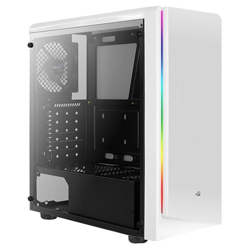 Aerocool Blanc Modèle : Boitier Moyen Tour Atx Rift Tempered Glass Rgb Avec Panneau Vitré (Blanc) - Image 4