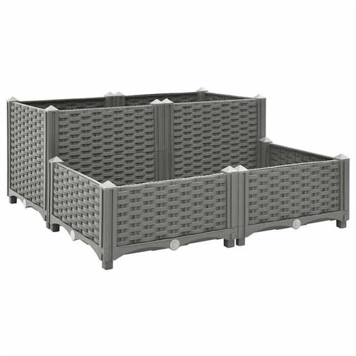 vidaXL Hochbeet 80x80x38 cm Polypropylen