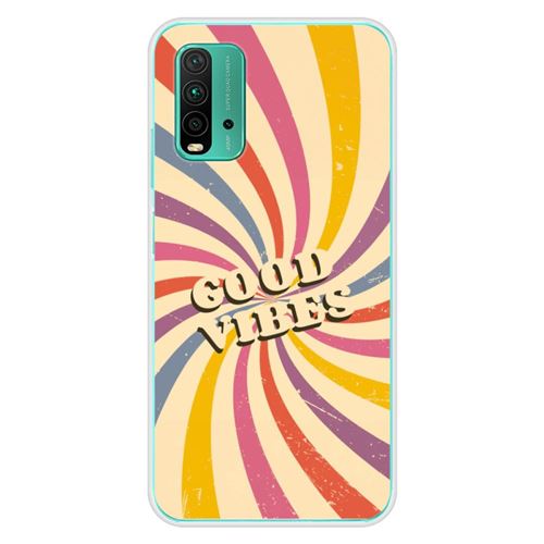 Coque en silicone imprimée compatible Xiaomi Redmi 9T Good vibes