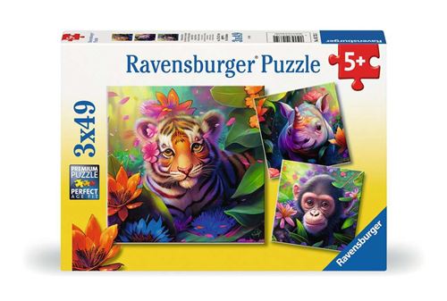 Ravensburger - Puzzle - Les bébés de la jungle - 3 x 49 pièces - Image 3