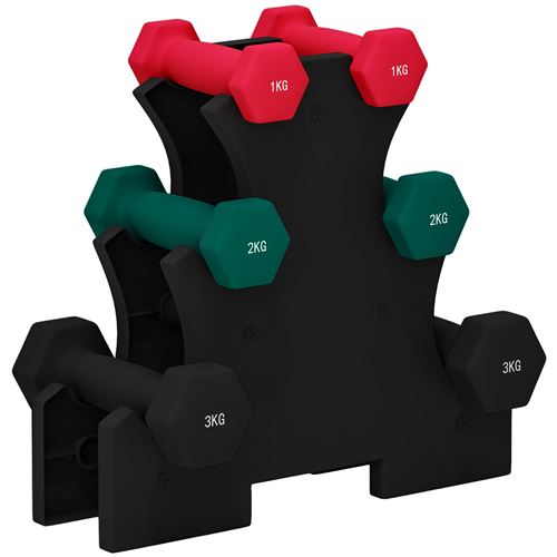 Support noir pour 6 halt&egrave;res vinyles - 6 halt&egrave;res incluses total 12 Kg - noir rouge vert