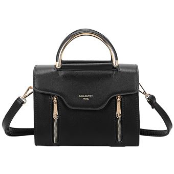 Sac à Main Bandoulière DANBAOLY En Cuir Noir - Taille Moyenne, Fermeture Zip, Neuf Avec étiquettes