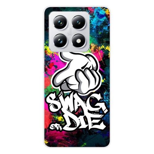 Coque en silicone imprimée compatible Xiaomi 14T Pro Swag or die
