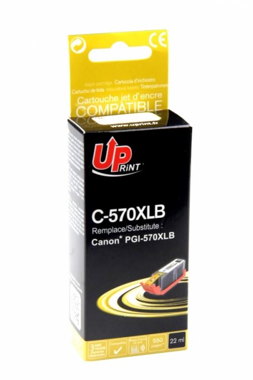 Non Communiqué Noir Uprint C-570Xlb - 26 Ml - Compatible - Remanufacturé - Cartouche D'encre (Alternative Pour : Canon Pgi-570Xl) - Pour Canon Pixma Mg5751, Mg5752, Mg5753, Mg6851, Mg6852, Mg6853, Mg7750, Mg7751, Mg7752, Mg7753