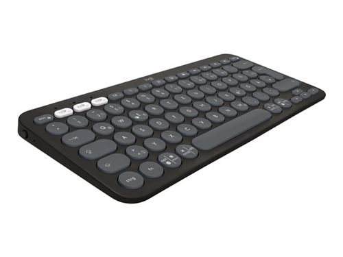Logitech Pebble Keys 2 K380s - Clavier - sans fil - Bluetooth LE - QWERTZ - Allemand - graphite ton sur ton